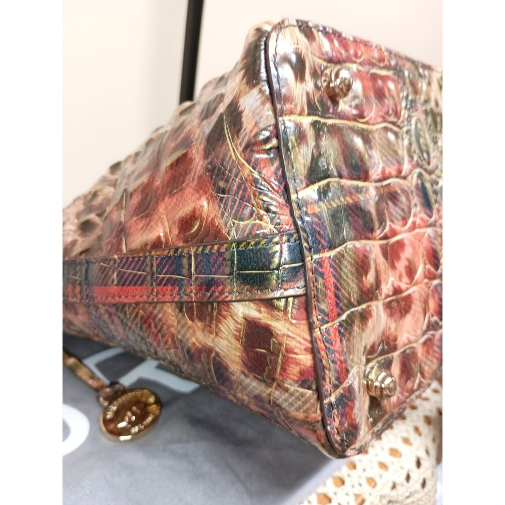 Brahmin Duxbury Satchel + Ady Wallet in TARTAN ANIMAL - Picture 7 of 13